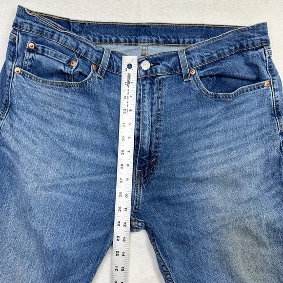 Levi's 505 Mens 38x30 (Fits 37x29) Regular Fit Jeans Medium Wash Denim Classic - Picture 7 of 10